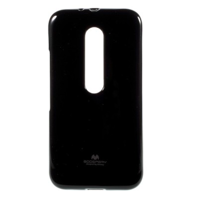 Motorola Moto G 3rd (3 Gen) Mercury melns cieta silikona (TPU) apvalks / vacins.lv