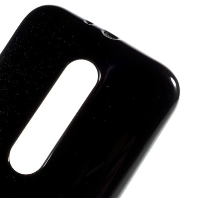Motorola Moto G 3rd (3 Gen) Mercury melns cieta silikona (TPU) apvalks / vacins.lv