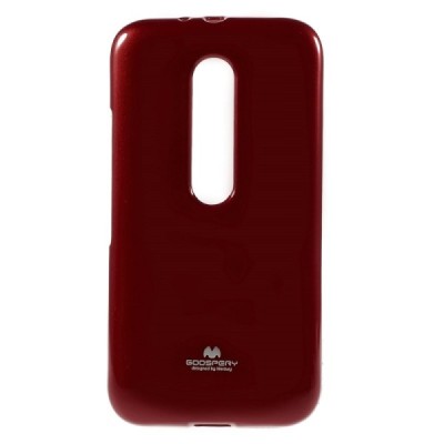 Motorola Moto G 3rd (3 Gen) Mercury sarkans cieta silikona (TPU) apvalks / vacins.lv