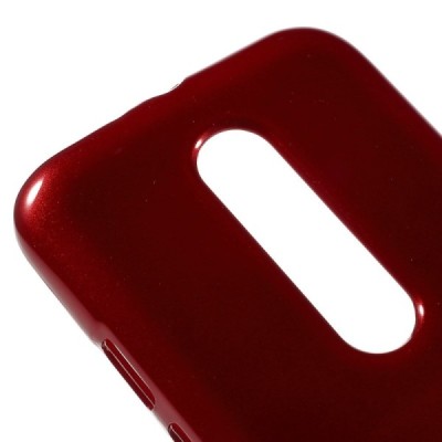 Motorola Moto G 3rd (3 Gen) Mercury sarkans cieta silikona (TPU) apvalks / vacins.lv