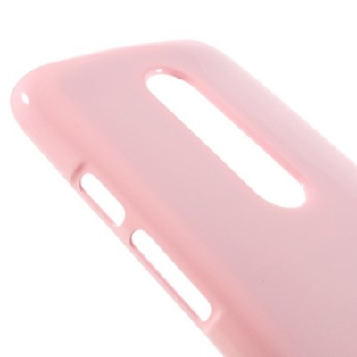Motorola Moto G 3 kartos (Gen 3) šviesiai rožinis Mercury kieto silikono (TPU) dėklas / Priedai.lt