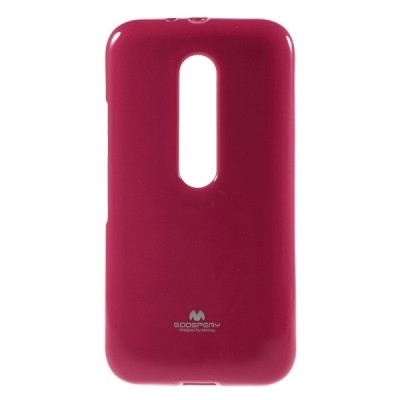 Motorola Moto G 3 kartos (Gen 3) tamsiai rožinis (koralinis) Mercury kieto silikono (TPU) dėklas / Priedai.lt