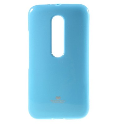 Motorola Moto G 3 kartos (Gen 3) šviesiai mėlynas Mercury kieto silikono (TPU) dėklas / Priedai.lt