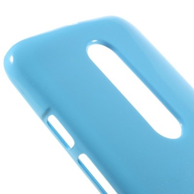 Motorola Moto G 3 kartos (Gen 3) šviesiai mėlynas Mercury kieto silikono (TPU) dėklas / Priedai.lt