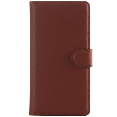 Sony Xperia Z5 atvēramais ādas brūns maciņš (maks) / Vacins.lv