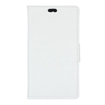 Samsung Galaxy Trend 2 Lite (G318) atvēramais ādas balts maciņš (maks) / Vacins.lv