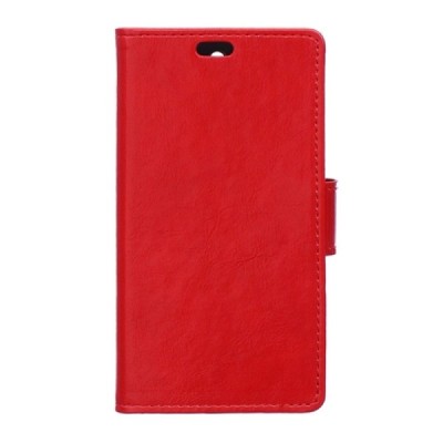 Samsung Galaxy Trend 2 Lite (G318) atvēramais ādas sarkans maciņš (maks) / Vacins.lv