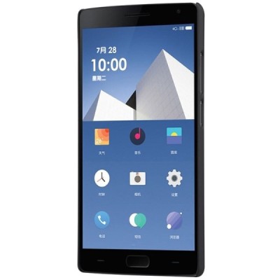 OnePlus 2 (Two) Nillkin Frosted Shield melns plastmasas apvalks + ekrāna aizsargplēve / Vacins.lv
