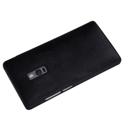 Greznais „Nillkin“ Qin sērijas ādas atvērams melns OnePlus 2 (Two) maciņš / Vacins.lv