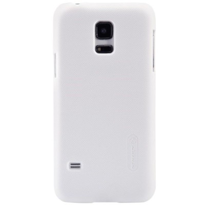 Samsung Galaxy S5 mini Nillkin Frosted Shield baltas plastikinis dėklas + apsauginė ekrano plėvelė / Priedai.lt