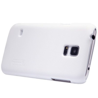 Samsung Galaxy S5 mini Nillkin Frosted Shield balts plastmasas apvalks + ekrāna aizsargplēve / Vacins.lv