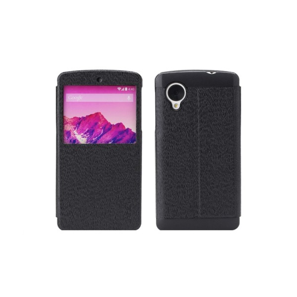 „Rock“ Excel atvēramais maciņš - melns (Nexus 5)