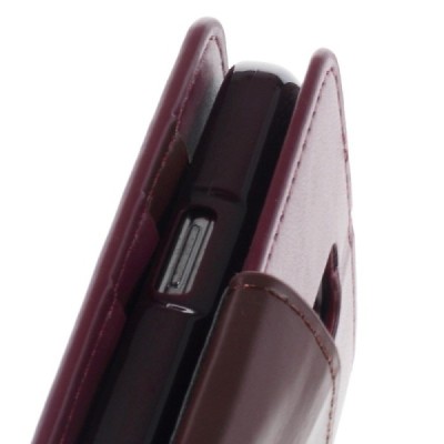 Mercury Sonata atverčiamas Samsung Galaxy S5 mini (G800) bordinis odinis dėklas - piniginė / Priedai.lt