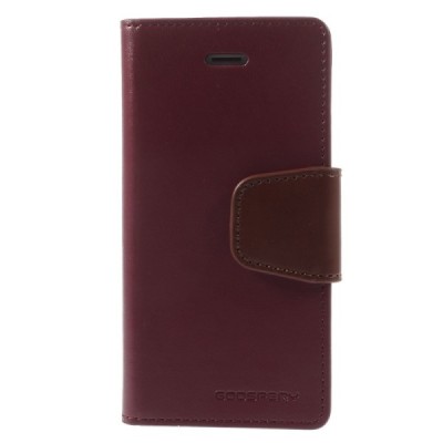 Mercury Sonata atverčiamas Apple iPhone SE (5, 5s) bordo odinis dėklas - piniginė / Priedai.lt