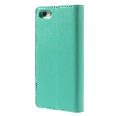 Mercury Sonata Apple iPhone 5S atvērams piparmētru ādas maciņš / Vacins.lv