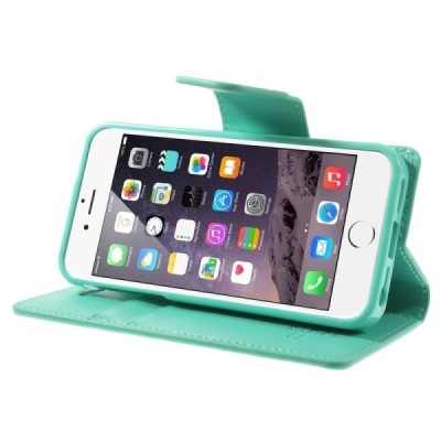 Mercury Sonata Apple iPhone 5S atvērams piparmētru ādas maciņš / Vacins.lv