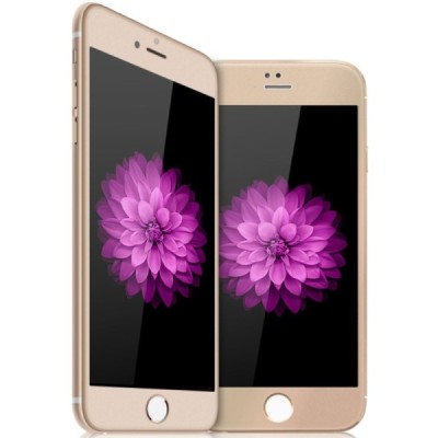 Apple iPhone 6 (6s) „Devia“ 9H Tempered Glass sustiprintos apsaugos auksinis pilnai dengiantis apsauginis ekrano stiklas 0.33 mm