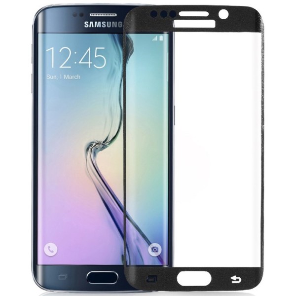 „Amorus“ Tempered Glass apsauginis ekrano stiklas 0.33 mm - juodas (Galaxy S6 Edge+)