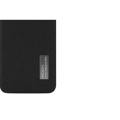 Apple iPhone 5C Rock Elegant atvēramais melns futrālis / Vacins.lv