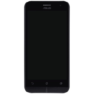 Asus Zenfone 2 5.0 (ZE500CL) Nillkin Frosted Shield juodas plastikinis dėklas + apsauginė ekrano plėvelė / Priedai.lt