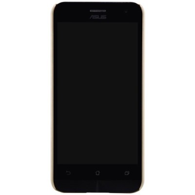 Asus Zenfone 2 5.0 (ZE500CL) Nillkin Frosted Shield zelta plastmasas apvalks + ekrāna aizsargplēve / Vacins.lv