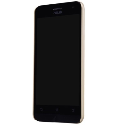 Asus Zenfone 2 5.0 (ZE500CL) Nillkin Frosted Shield zelta plastmasas apvalks + ekrāna aizsargplēve / Vacins.lv