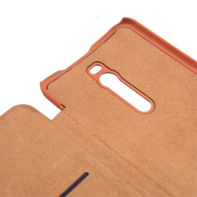 Greznais „Nillkin“ Qin sērijas ādas atvērams brūns Asus Zenfone 2 5.5 (ZE550ML, ZE551ML) maciņš / Vacins.lv