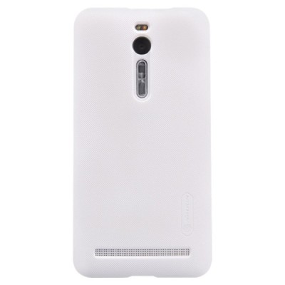 Asus Zenfone 2 5.5 (ZE550ML, ZE551ML) Nillkin Frosted Shield balts plastmasas apvalks + ekrāna aizsargplēve / Vacins.lv