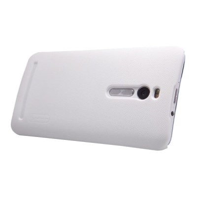 Asus Zenfone 2 5.5 (ZE550ML, ZE551ML) Nillkin Frosted Shield balts plastmasas apvalks + ekrāna aizsargplēve / Vacins.lv