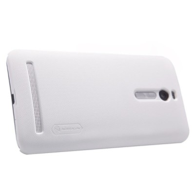 Asus Zenfone 2 5.5 (ZE550ML, ZE551ML) Nillkin Frosted Shield balts plastmasas apvalks + ekrāna aizsargplēve / Vacins.lv