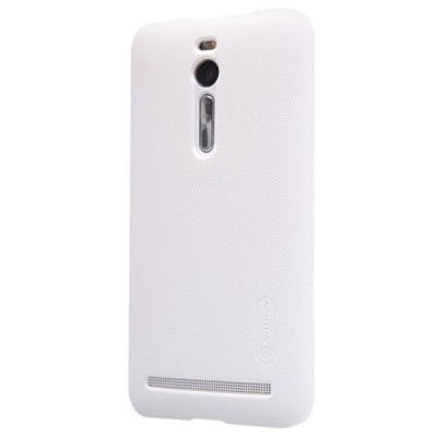Asus Zenfone 2 5.5 (ZE550ML, ZE551ML) Nillkin Frosted Shield balts plastmasas apvalks + ekrāna aizsargplēve / Vacins.lv