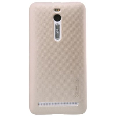Asus Zenfone 2 5.5 (ZE550ML, ZE551ML) Nillkin Frosted Shield zelta plastmasas apvalks + ekrāna aizsargplēve / Vacins.lv