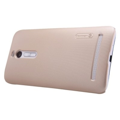 Asus Zenfone 2 5.5 (ZE550ML, ZE551ML) Nillkin Frosted Shield zelta plastmasas apvalks + ekrāna aizsargplēve / Vacins.lv