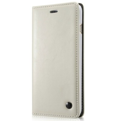 Samsung Galaxy S5 mini (G800) „CaseMe“ solidus atverčiamas baltas odinis dėklas - knygutė / Priedai.lt