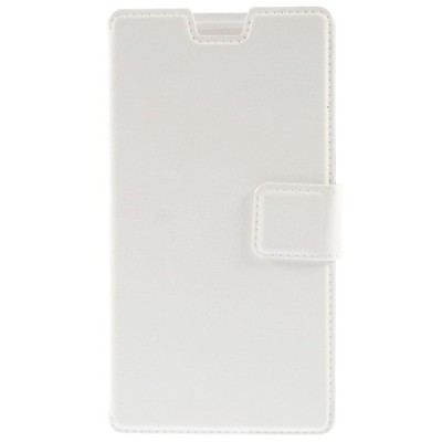 Samsung Galaxy Core Prime LTE (G360) atverčiamas baltas odinis dėklas - piniginė / Priedai.lt