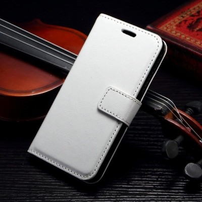 Samsung Galaxy A3 2015 (A300F) atverčiamas baltas odinis dėklas - piniginė / Priedai.lt