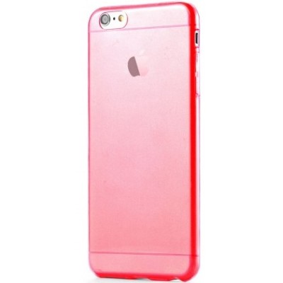 Apple iPhone 6S Plus dzidrs (caurspīdīgs) cieta silikona TPU pasaulē planākais sarkans apvalks / Vacins.lv