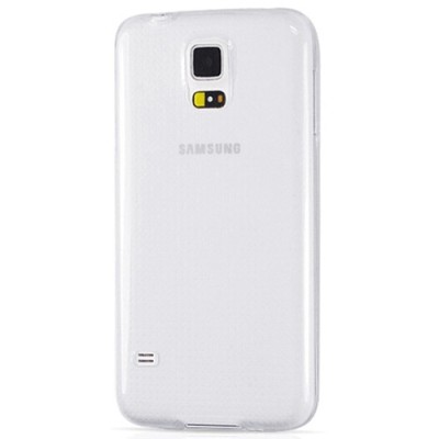Samsung Galaxy S5 mini G800 skaidrus (permatomas) kieto silikono TPU ploniausias pasaulyje dėklas / Priedai.lt