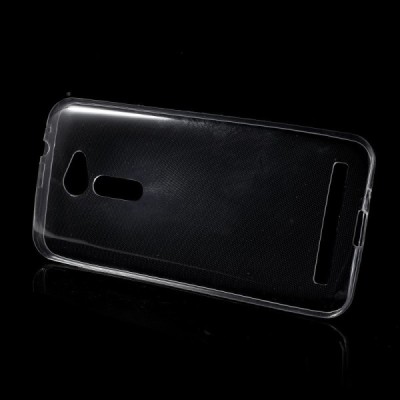 Asus Zenfone 2 5.0 (ZE500CL) dzidrs (caurspīdīgs) cieta silikona TPU pasaulē planākais apvalks / Vacins.lv