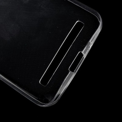 Asus Zenfone 2 5.0 (ZE500CL) dzidrs (caurspīdīgs) cieta silikona TPU pasaulē planākais apvalks / Vacins.lv