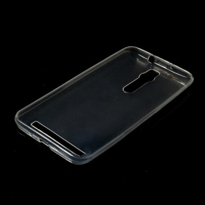 Asus Zenfone 2 5.5 (ZE550ML, ZE551ML) dzidrs (caurspīdīgs) cieta silikona TPU pasaulē planākais apvalks / Vacins.lv