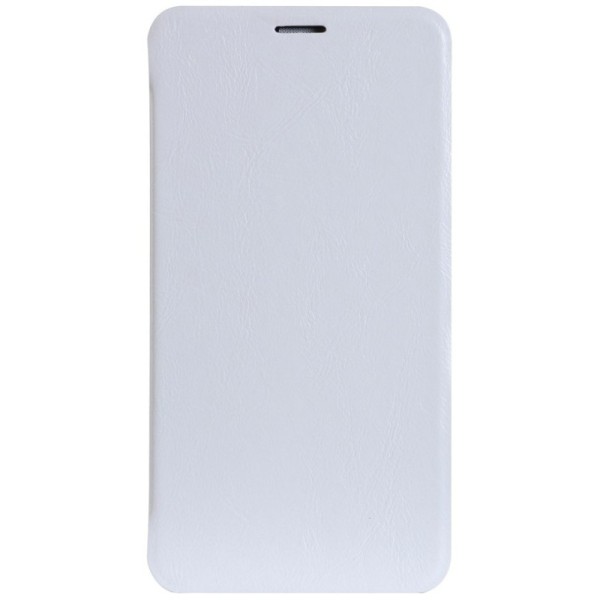 Solīds atvēramais ādas maciņš - balts (Zenfone 2 5.5)
