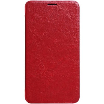 Asus Zenfone 2 5.5 (ZE550ML, ZE551ML) solīds atvēramais ādas sarkans maciņš - maks / Vacins.lv