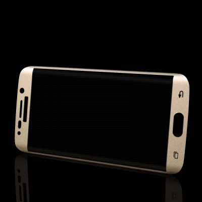 Samsung Galaxy S6 Edge (G925) „Fema“ 9H Tempered Glass sustiprintos apsaugos auksinis pilnai dengiantis apsauginis ekrano stikla