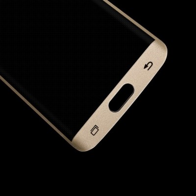 Samsung Galaxy S6 Edge (G925) „Fema“ 9H Tempered Glass sustiprintos apsaugos auksinis pilnai dengiantis apsauginis ekrano stikla