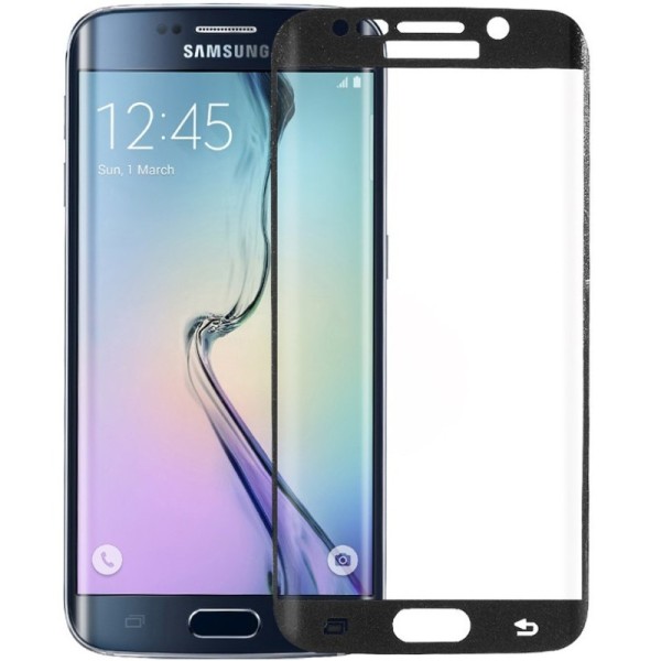 „Amorus“ Tempered Glass apsauginis ekrano stiklas 0.33 mm - juodas (Galaxy S6 Edge)