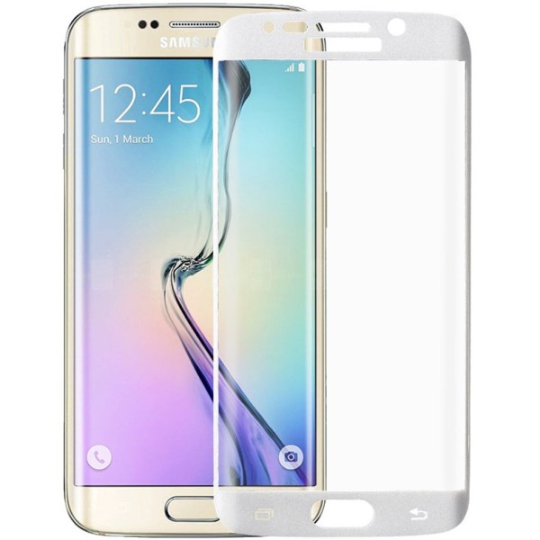 „Amorus“ Tempered Glass apsauginis ekrano stiklas 0.33 mm - baltas (Galaxy S6 Edge)