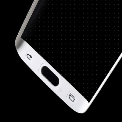 Samsung Galaxy S6 Edge (G925) „Amorus“ 9H Tempered Glass sustiprintos apsaugos baltas pilnai dengiantis apsauginis ekrano stikla