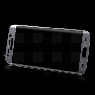 Samsung Galaxy S6 Edge (G925) „3D“ 9H Tempered Glass sustiprintos apsaugos skaidrus (permatomas) pilnai dengiantis apsauginis ek