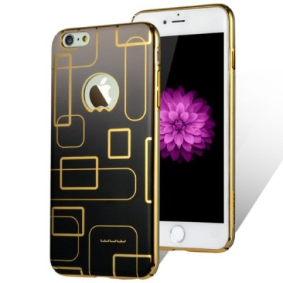 Apple iPhone 6 (6s) „JLW“ Color Palette juodas su auksiniais apvadais elegantiškas plastikinis dėklas / Priedai.lt